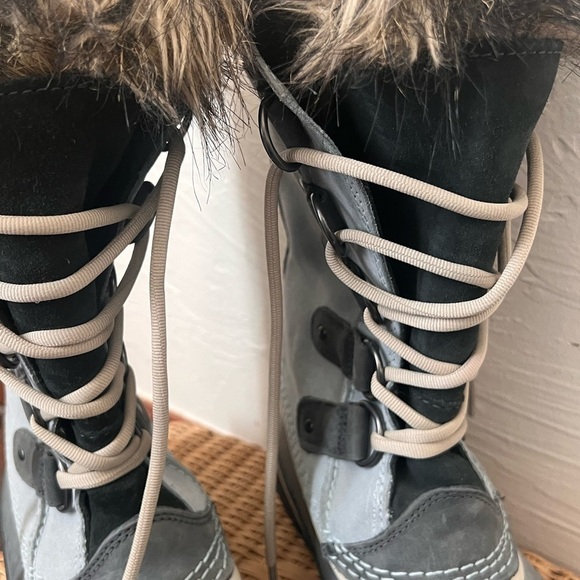 Sorel Joan of Arctic light metal blue winter boots size 7 - Picture 2 of 6